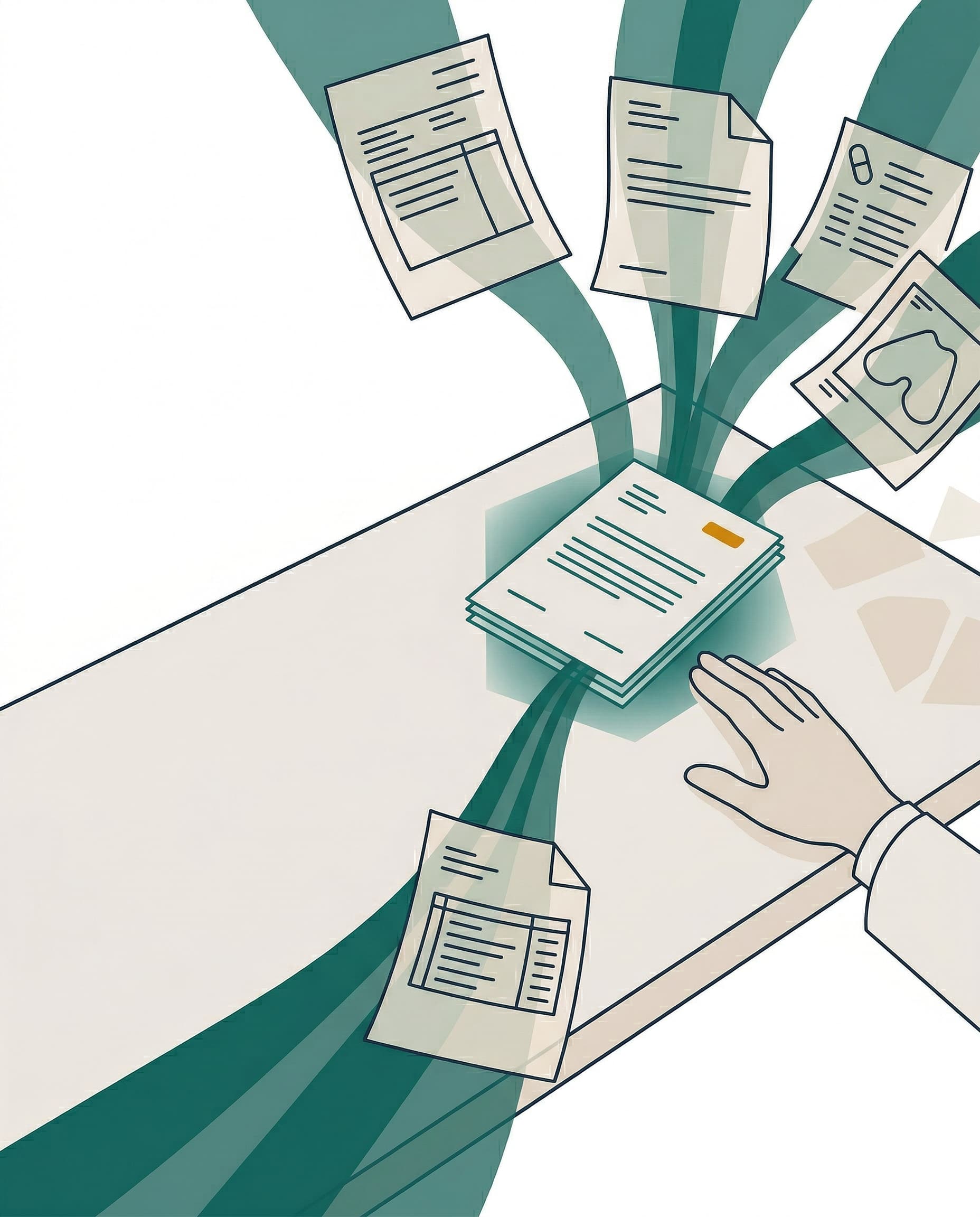 Abstract illustration: From unstructured documents to organized overview